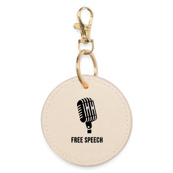 Free Speech - Round Keyring - oyster - Front