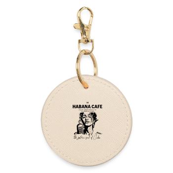 Café Havana Vintage et Silhouette - Porte-clés rond - huître - Devant
