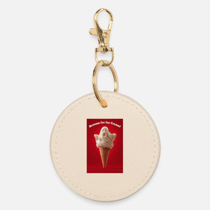 Cornet de glace Ghostly Scream - Porte-clés rond - huître