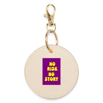 No Risk No Story – Vivez courageusement, soyez réaliste - Porte-clés rond - huître - Devant