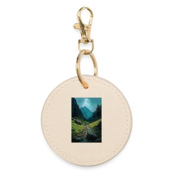 Illustration of a natural landscape - Porte-clés rond - huître - Devant