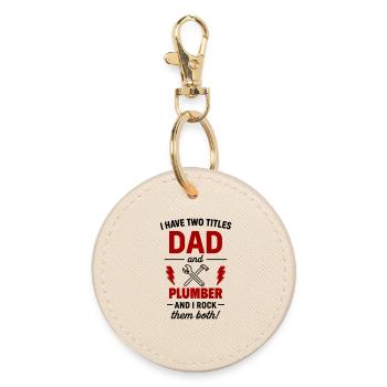 Papa et Plombier – Je décroche les deux morceaux - Porte-clés rond - huître - Devant