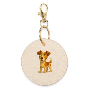 Jack Russell Terrier amazed - Round Keyring - oyster - Front