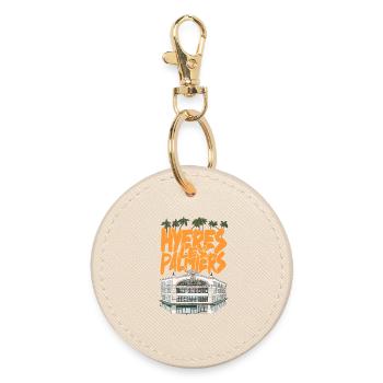 Hyeres Palmiers Graffiti - Round Keyring - oyster - Front