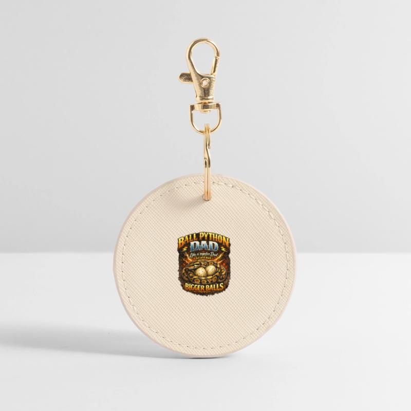 Ball Python Dad Bigger Eggs King Python Owner Round Keyring