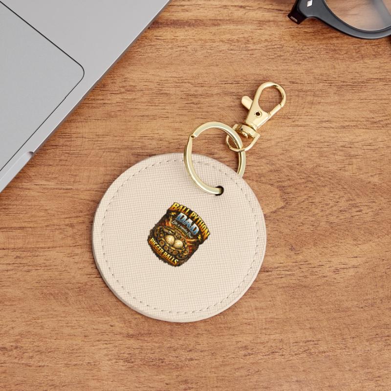Ball Python Dad Bigger Eggs King Python Owner Round Keyring