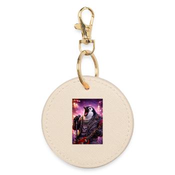 RockyZoo3 - Round Keyring - oyster - Front