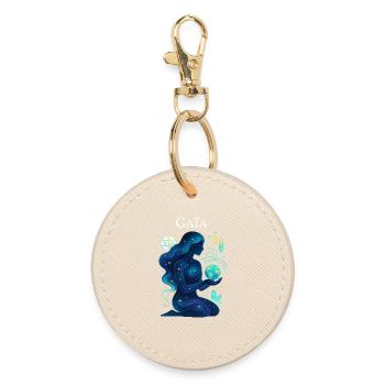 Cosmic Gaia - Mother Nature - Round Keyring - oyster - Front