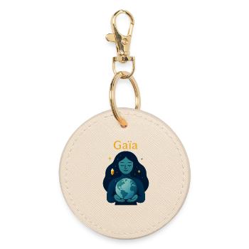 Eternal Cosmic Gaia - Round Keyring - oyster - Front