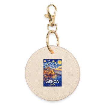 Gênes, Italie. - Porte-clés rond - huître - Devant