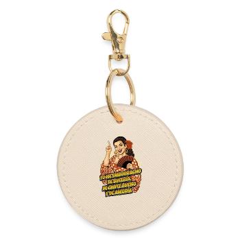 LOLA and Olé - Round Keyring - oyster - Front