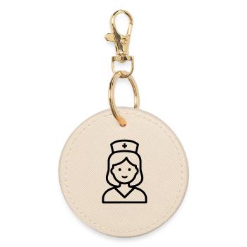 infirmière - Porte-clés rond - huître - Devant
