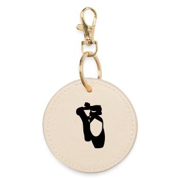 ballet shoes - Round Keyring - oyster - Front