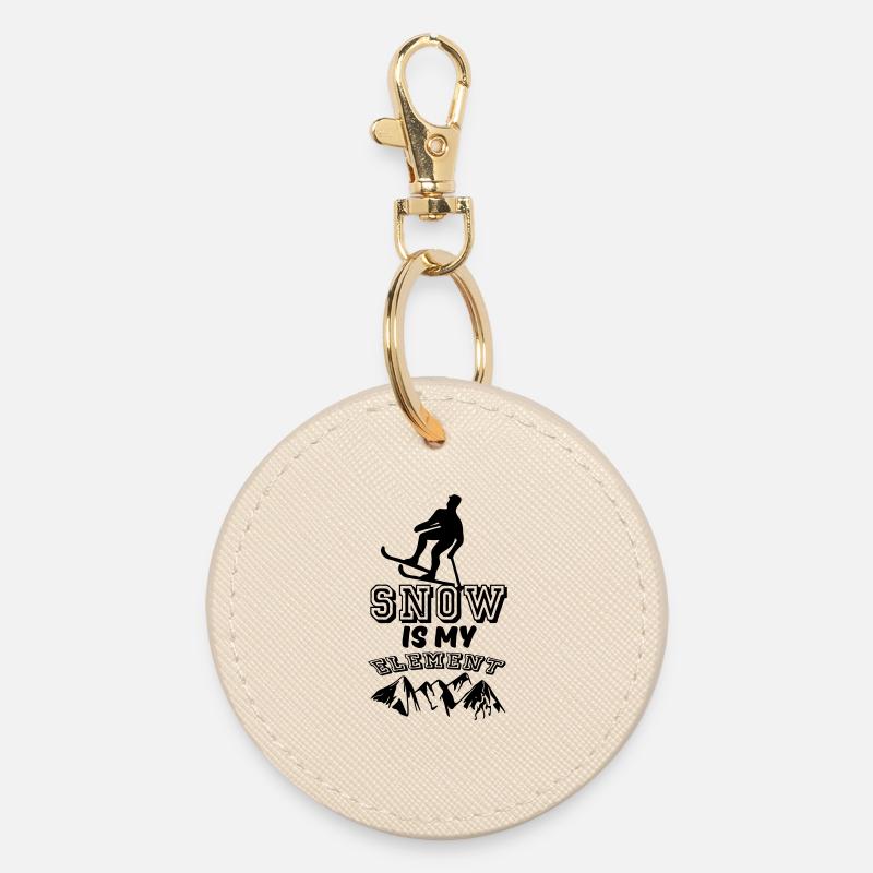 Snow is my Element - Round Keyring - oyster