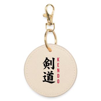 Kendo / Kendoka / Martial Arts / Samurai - Round Keyring - oyster - Front