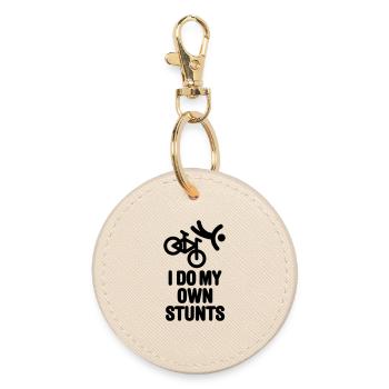 I do my own stunts mountain bike MTB ATB Cyclisme - Porte-clés rond - huître - Devant