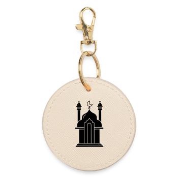 Mosque religious prayer house 000 - Round Keyring - oyster - Front