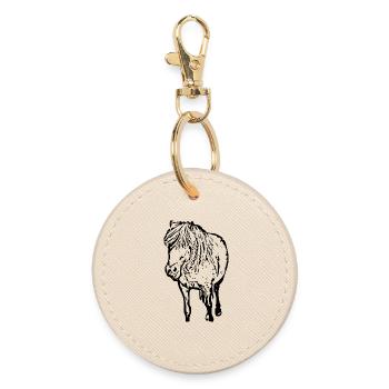 Chevaux T-shirt Cadeau Cavalier - Porte-clés rond - huître - Devant
