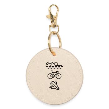 Triathlon - natation, cyclisme, course à pied ! - Porte-clés rond - huître - Devant