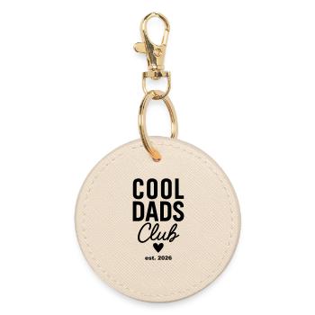 Cool Dads Club 2026 – For expectant / new dads - Round Keyring - oyster - Front