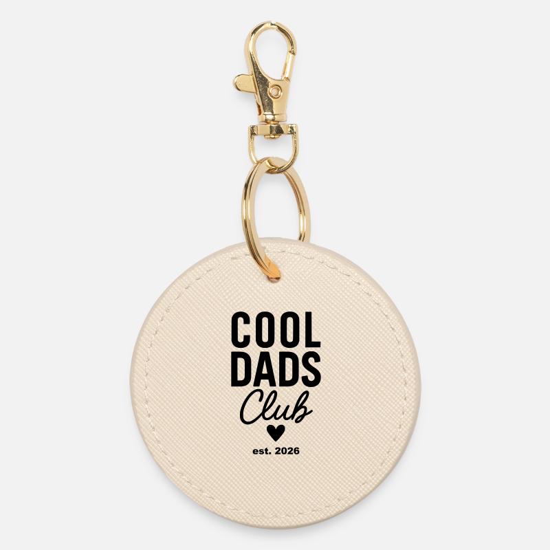 Cool Dads Club 2026 – For expectant / new dads - Round Keyring - oyster