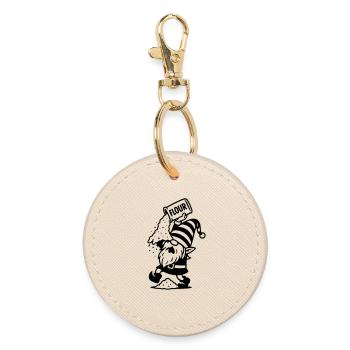 Gnome Flour Biscuits Bake - Round Keyring - oyster - Front