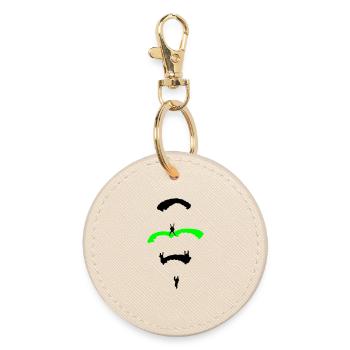 Parachute Diamond - Round Keyring - oyster - Front