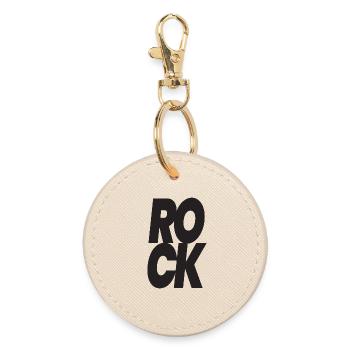 Typographie de la roche empilée - Porte-clés rond - huître - Devant