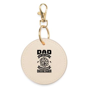 Cheerleader Father - Round Keyring - oyster - Front
