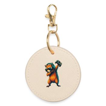 Gamer Raccoon Trash Panda Video Games Art - Porte-clés rond - huître - Devant