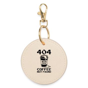 Fun Shirt 404 Not Found Shirt, Hoodie, Tasche - Runder Schlüsselanhänger - Auster - Vorne