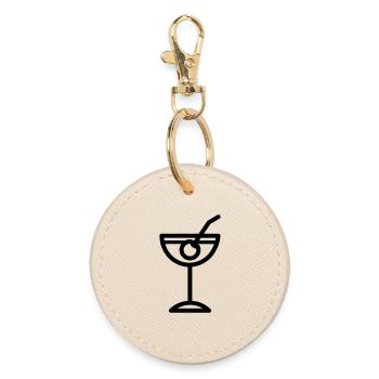 cocktail - Round Keyring - oyster - Front
