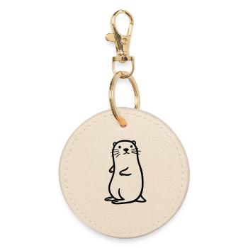 loutre - Porte-clés rond - huître - Devant