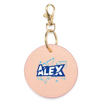 Alex - Runder Schlüsselanhänger - Hellrosa - Vorne