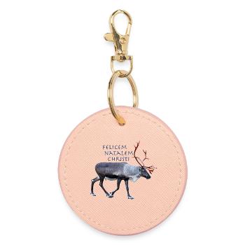 Felisem Natalem Christi - Round Keyring - light pink - Front