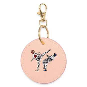 Young martial artists Taekwondo - Round Keyring - light pink - Front