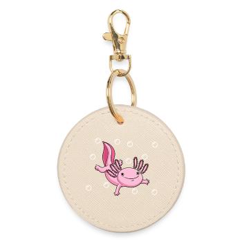 Illustration d’axolotl rose mignon - Porte-clés rond - huître - Devant