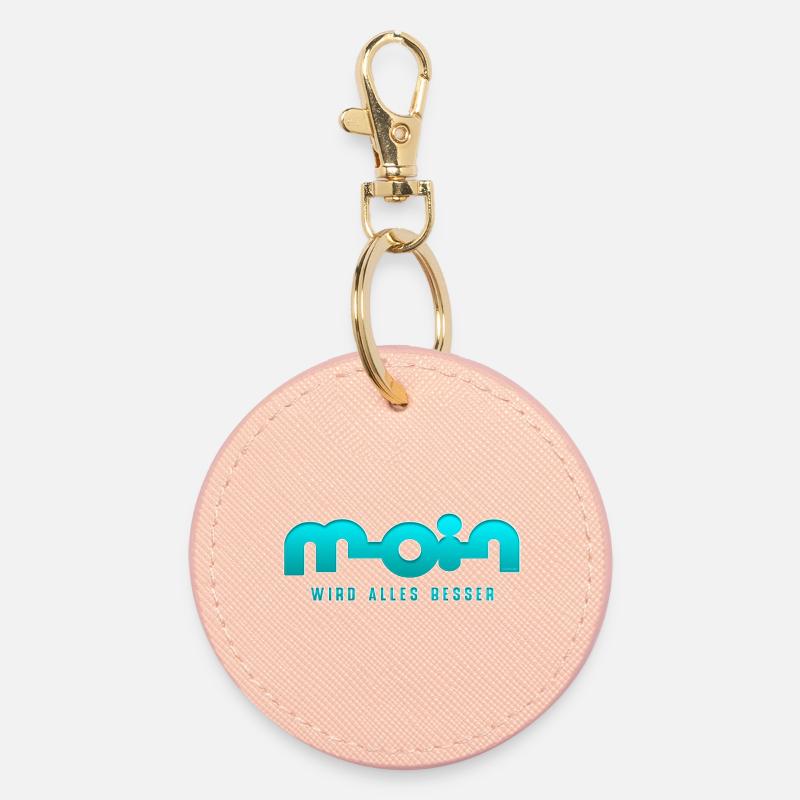 Moin, tout s’améliore - Porte-clés rond - rose clair