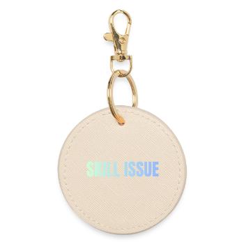 Skill Issue Gradient - Round Keyring - oyster - Front