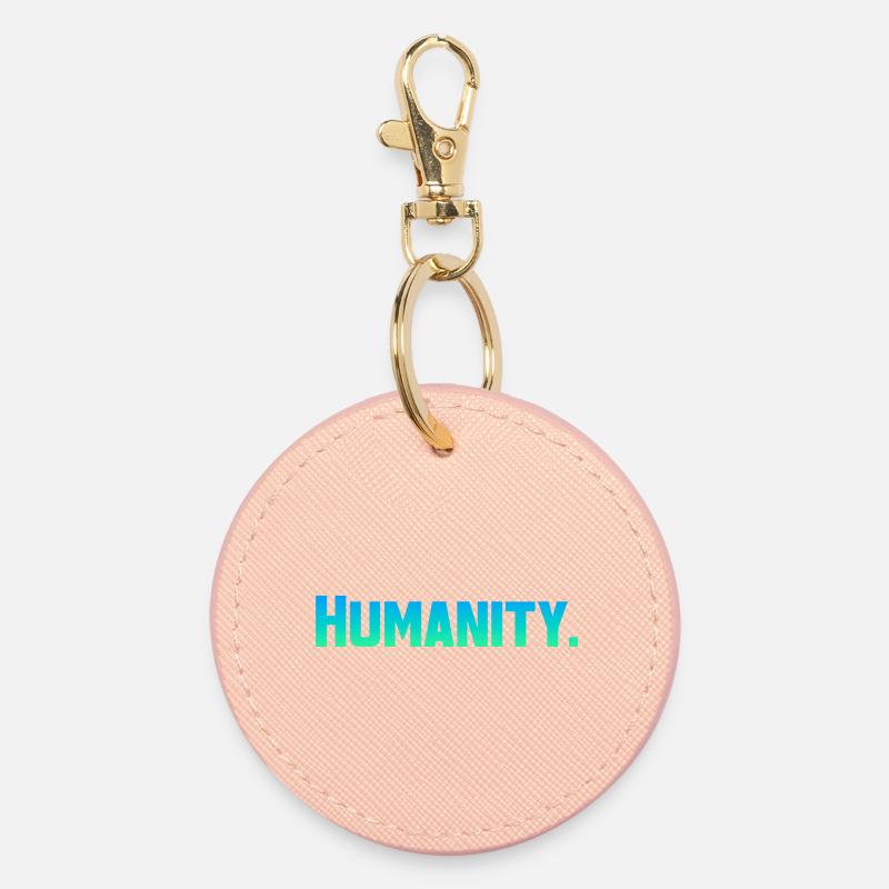 Humanité - Porte-clés rond - rose clair