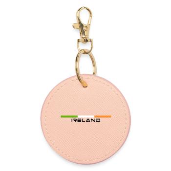 flag Ireland flag - Round Keyring - light pink - Front