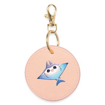 Rays Manta Rays - Round Keyring - light pink - Front