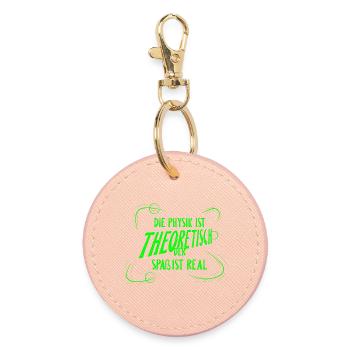 Chimie Chimiste Professeur de chimie Drôle de science - Porte-clés rond - rose clair - Devant