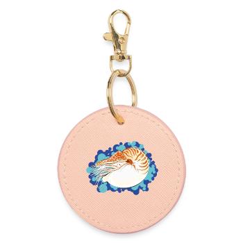 Nautilus Pompilius - Retro Marine Art - Round Keyring - light pink - Front