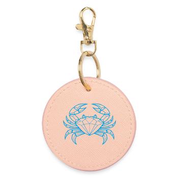 Cancer – Protection et force - Porte-clés rond - rose clair - Devant