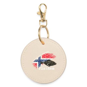 Les plaques les plus épaisses I Flétan pêcheur Norvège - Porte-clés rond - huître - Devant