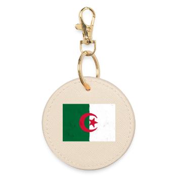 Drapeau de l’Algérie – Fierté et identité nationale - Porte-clés rond - huître - Devant