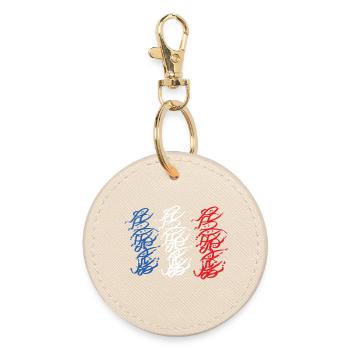 Tricolor Strasbourg Graffiti Pullover Hoodie - Round Keyring - oyster - Front