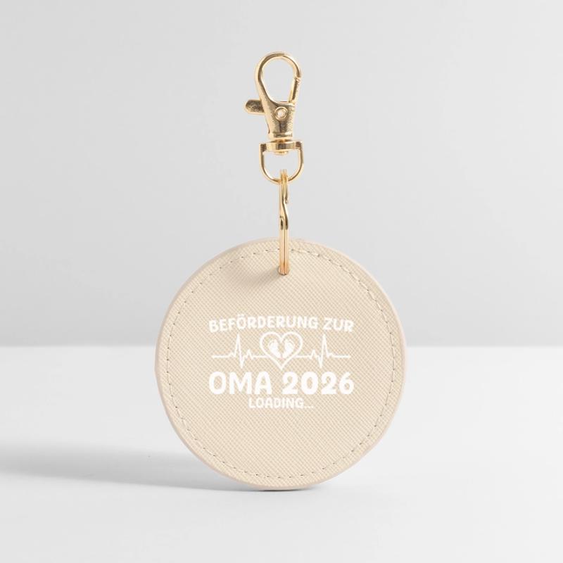 Werdende Oma 2026 loading - Großmutter Runder Schlüsselanhänger