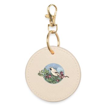 Colorful bird - Round Keyring - oyster - Front